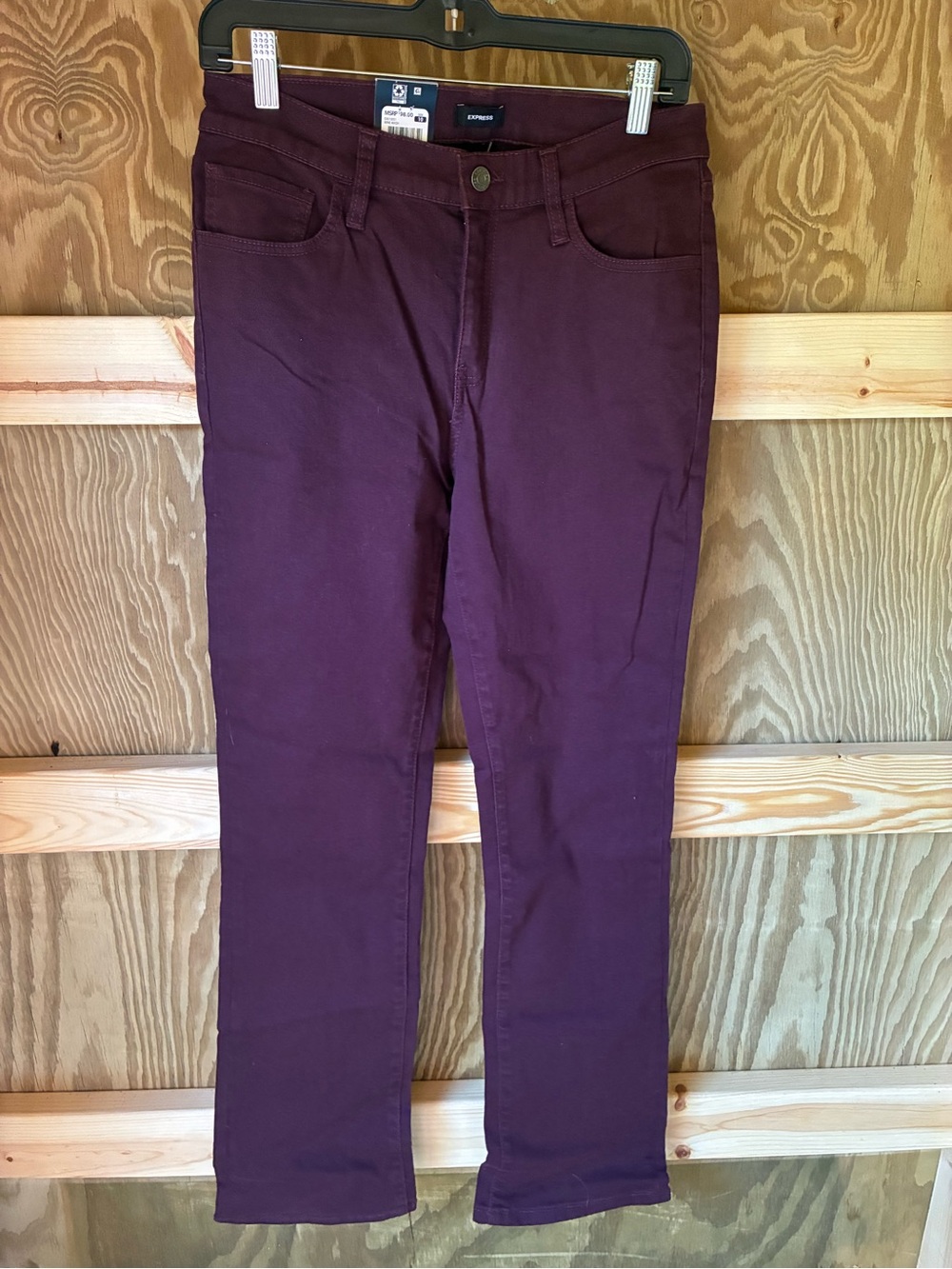 Express Women's Bootcut Jeans in Deep Plum